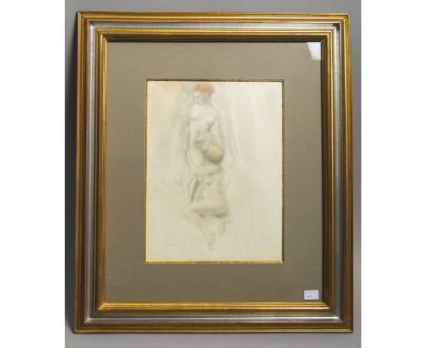 Rassenfosse, Armand (1862 - 1934), Paar Zeichnungen, vs. Aktdarst. zweier junger Frauen,li. u. sign., rs. versch. Studien tei