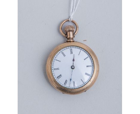 Elgin - Damentaschenuhr 585 GG (USA), helles Zifferblatt m. röm. Ziffern, Dm. ca. 3,5 cm,Gewicht ca. 32,32 g. Werk läuft an.