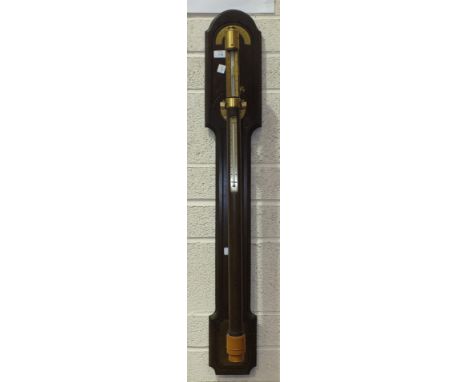A reproduction The Admiral Nelson ships barometer on gimbal mount, by Franklin Mint, 109cm high.