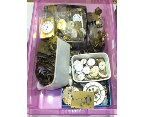 An E Maurice & Co. gong-striking carriage clock movement, the enamelled dial signed Asprey, and other clock and pocket watch 