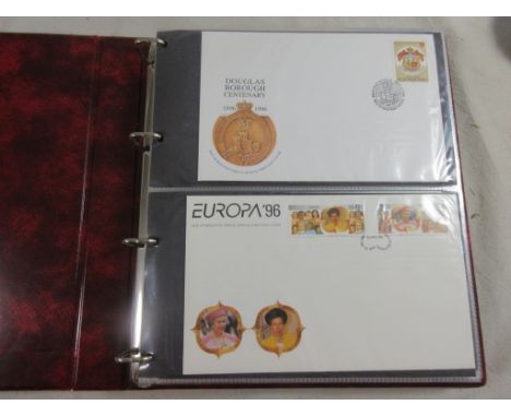 Album cont colln various 1990s Isle of Man First  Day Covers, approx 31.