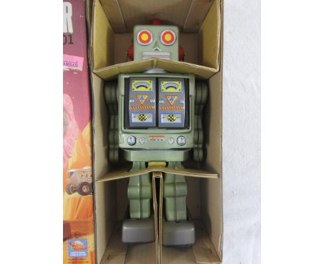 A Japanese 'Star Strider' AIJI-01 tinplate battery  operated Robot, complete with box, height approx  31cm.