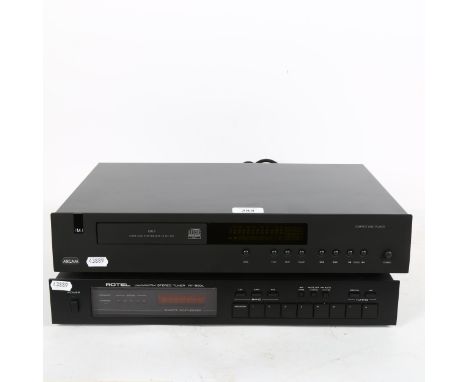 A Rotel stereo tuner, LW/MW/FM RT-M5LL quartz synthesiser and Arcam ultra high performance compact disc player 
