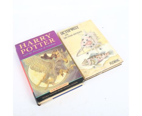 Ian Fleming hardback book, Octopussy and The Living Daylights, and J K Rowling, Harry Potter And The Prisoner Of Azkaban Firs