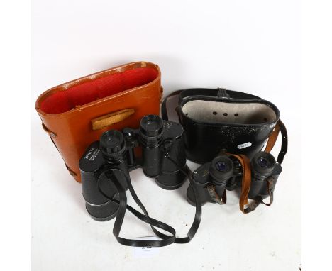 A pair of Tecnar by Swift 8x30 binoculars, serial no. 15445, cased, and a pair of Zenith 10x50 binoculars, cased 