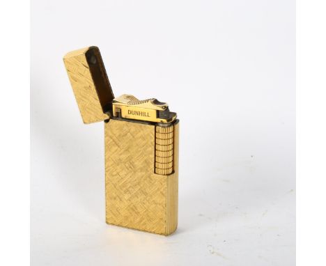A Vintage gold plated Dunhill London lighter 