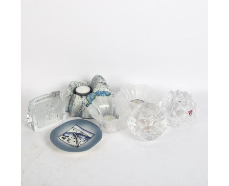 Mats Jonasson candle holders, Orrefors candle holders, Scandinavian ceramic items etc 