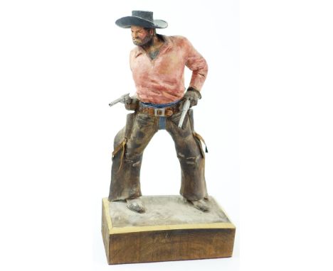 Clement H. Donshea, American (1891-1970) Original Single Wood Carving Figure "The Bad Man" Signed and inscribed 'Original Woo