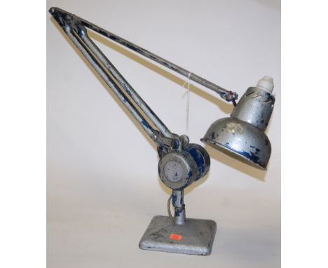 An Avnel Fingerlight industrial anglepoise lamp