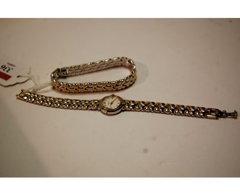 A Rotary ladies bi-metal quartz wristwatch with matching bracelet (2) 