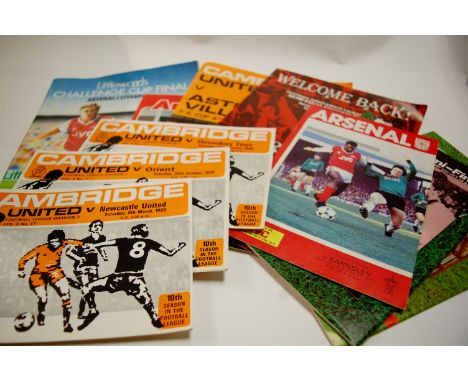 A collection of assorted 1970s and 80s football programmes to include Arsenal and Cambridge United etc