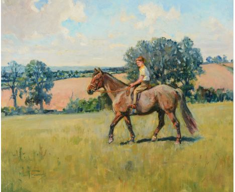 λLionel Edwards (British 1878-1966) Francis Egerton on his pony George at Dean and Chapter Farm, Codrington Chipping Sodbury 