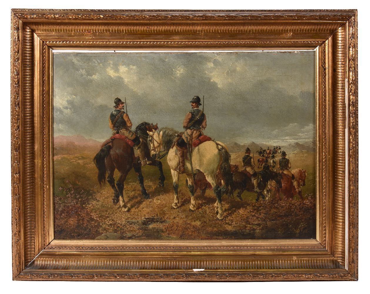 John Frederick Herring Junior (British 18201907) Cavalrymen in