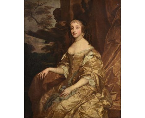 Studio of Sir Peter Lely (British 1618-1680)   Portrait of Princess Henrietta Anne Stuart, Duchesse d'Orleans   Oil on canvas