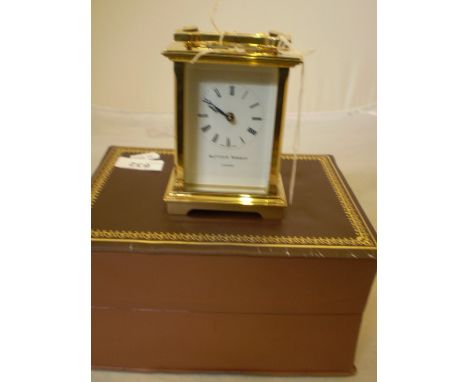 MATTHEW NORMAN CARRIAGE CLOCK IN 'BOOK' BOX