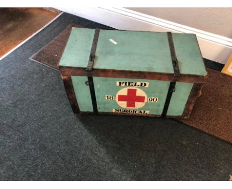 HARRY POTTER FILM PROP - FIELD TRUNK USED AS A DRESSING PROP IN 3 OF THE HARRY POTTER FILMS WITH LETTER OF CERTIFICATION FROM
