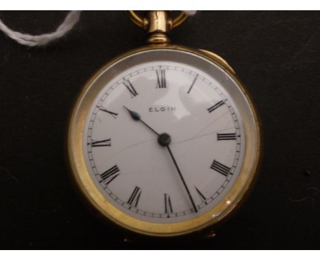 LADIES GOLD PLATED POCKET WATCH BY ELGIN