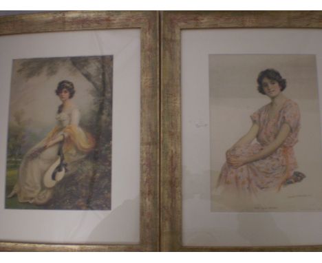 2 EARLY 20th CENTURY PRINTS ON SILKONE AFTER WILLIAM HENRY MARGETSON " THE LAST WORD" 32 X 40 CMONE AFTER LUDLOW, HENRY STEPH