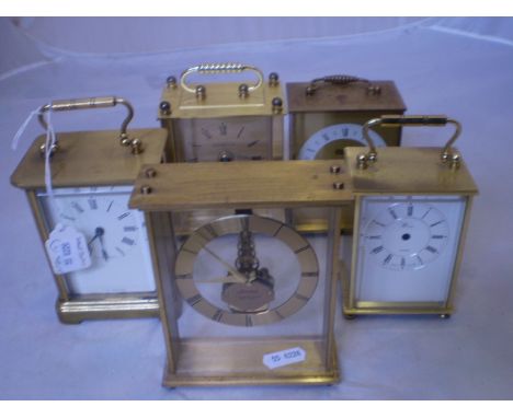 KAISER CLOCK AND 4 OTHER MANTLE CLOCKS A/F