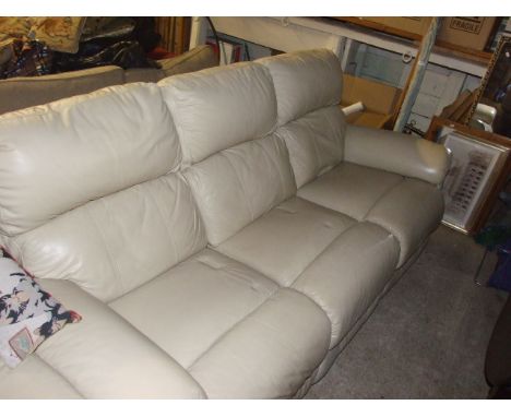 LEATHER 3 SEATER MANUAL RECLINER