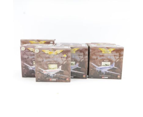 Ten Corgi The Aviation Archive 1:144 scale diecast aeroplane models, to include nine Frontier Airliners examples, predominant