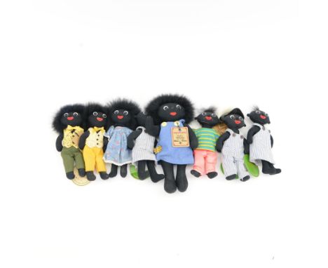 Eight Robin Rive limited edition miniature golly dolls, to include 'Tosy' no. 65/100, 'Little Salty' no. 226/500, 'Golly Suns