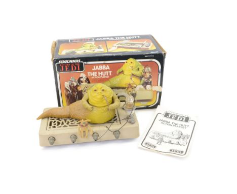 Kenner Star Wars Return Of The Jedi Jabba The Hutt Action Playset circa 1983, in original box, with insert and instructions