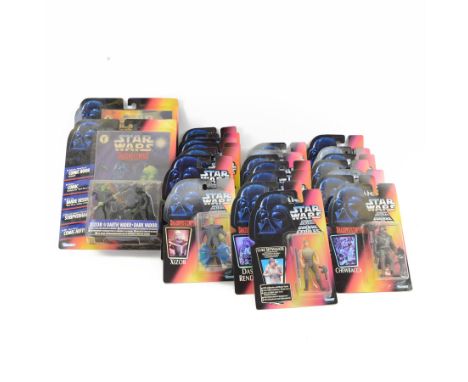 Twenty-three Kenner Star Wars action figures circa 1995/96, comprising Luke Skywalker X-Wing Short Lightsabre variation no. 6
