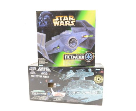 Two Kenner Star Wars vehicles circa 1997, comprising Collector Fleet Star Destroyer, no. 27835-27845 and Darth Vader's Tie Fi