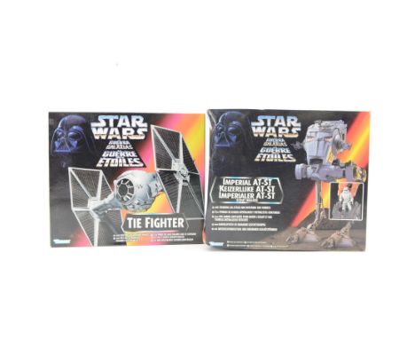 Two Kenner Star Wars vehicle models circa 1995/96, comprising Imperial AT-ST no. 69776 and Tie Fighter no. 69775, both boxed 