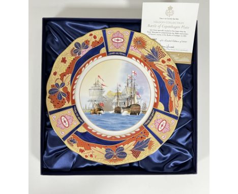 A Royal Worcester limited edition Nelson Collection Battle of Copenhagen collector's plate complete with original box and cer