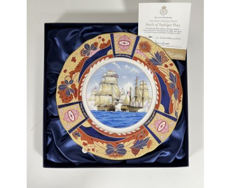A Royal Worcester limited edition Nelson Collection Battle of Trafalgar collector's plate complete with original box and cert