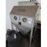 TRINCO DRY BLAST CABINET W/ DRY BLAST DUST COLLECTOR, 36" X 24" WORK AREA, COMES W/ GLASS BEADS