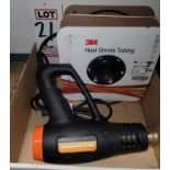 LOT - WARRIOR DUAL TEMPERATURE HEAT GUN, MODEL 56433, 1500W, W/ (2) SPOOLS OF 3M FP-301 HEAT