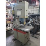 WELLSAW V20 VERTICAL BAND SAW, 26" X 26" TABLE, THROAT DEPTH: 19-7/8", S/N 1735, W/ BLADE WELDER,