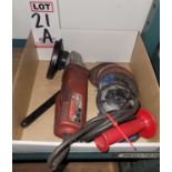 LOT - MILWAUKEE 4-1/2" ANGLE GRINDER, MODEL 6140, W/ WHEELS