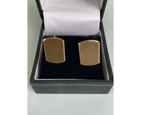 Cufflinks, A pair of 9ct gold Hallmarked  rounded oblong cufflinks, approximately 3.63g 