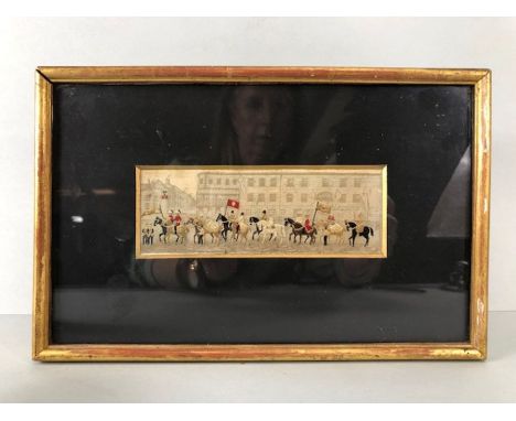 Stevengraph,  Victorian Stevengraph "Lady Godiva" in modern frame 