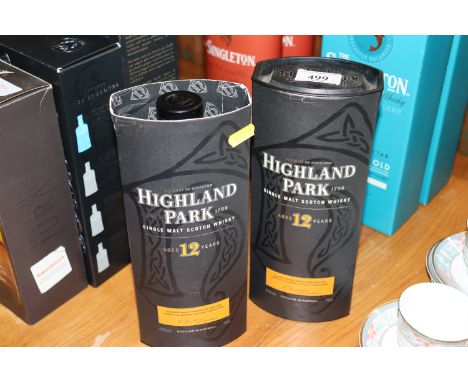 Two bottles of Highland Park single malt Scotch whisky, 70cl