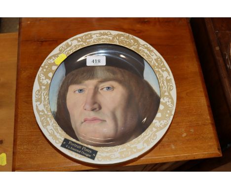 Four National Gallery portrait plates 