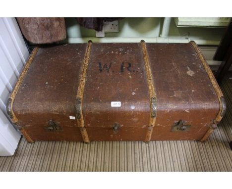 A beech staved travelling trunk 
