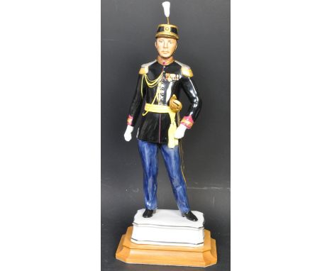 Royal Worcester - Officer of the Palatine Guard - A vintage 20th century Royal Worcester china figure. Measures 34cm.&nbsp;