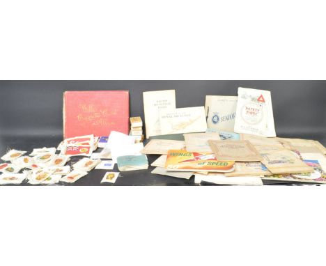 A collection of early 20th century cigarette cards to include Will`s, John Player &amp; sons cigarettes cards in a variety of