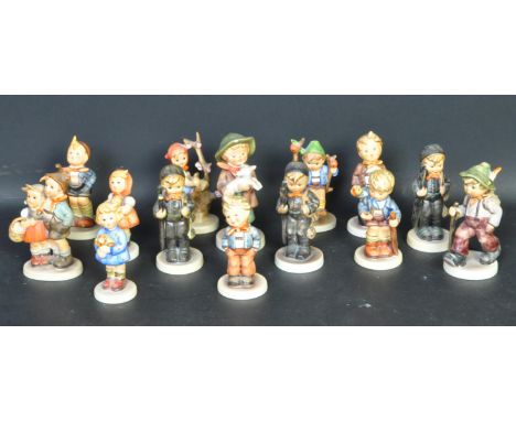 A collection of vintage late 20th century Goebel West Germany children porcelain figurines. The lot includes the figurines in