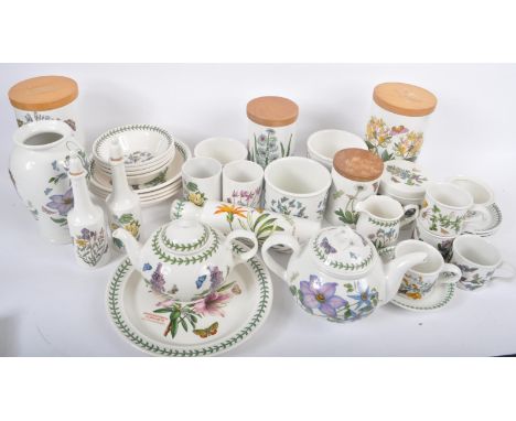 A large collection of vintage 20th century Portmeirion The Botanic Garden pottery china comprising of storage jars, serving b