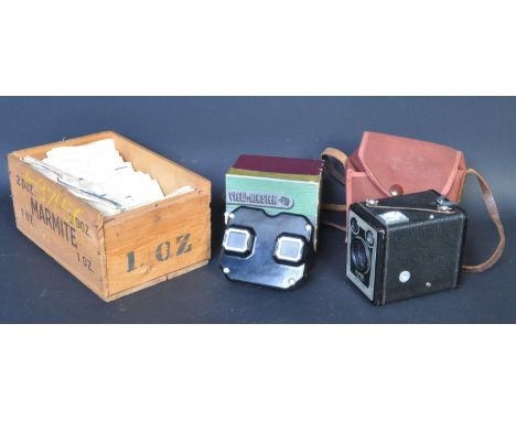 A vintage 20th century Sawyers view-master accompanied by slides featuring The Palace of Fontainebleau, Loch Lomond Scotland,