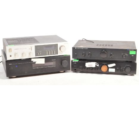 A collection of vintage 20th century audio HIFI equipment comprising of Kenwood Stereo Amplifier KAF-330R serial number 00400