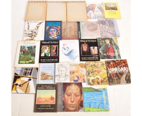 A collection of contemporary art reference books to include Lucian Freud, Uproar The first 50 years of the London Group 1913 