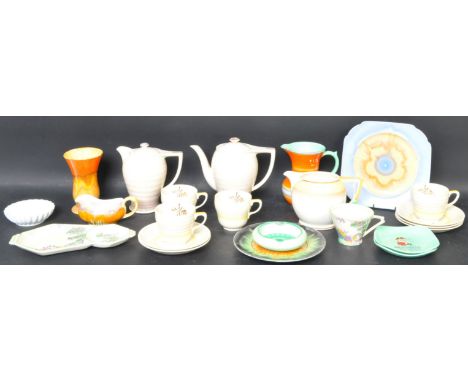 A mixed collection of vintage 20th Century ceramics dating from the Art Deco period comprising a Susie Cooper Crown Works cof