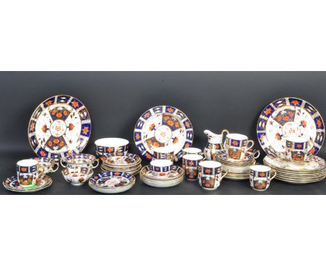 A collection of early 20th century Cauldron bone china imari pattern tea and dinner service items in the manner of Crown Derb
